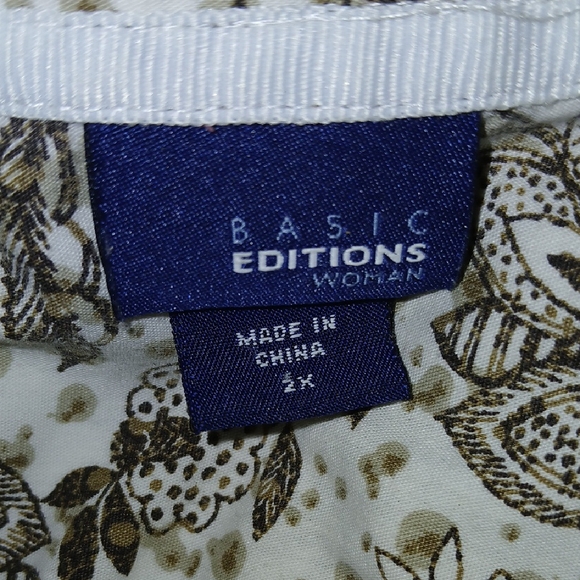 Badic Editions Brown Floral Top - Picture 6 of 6